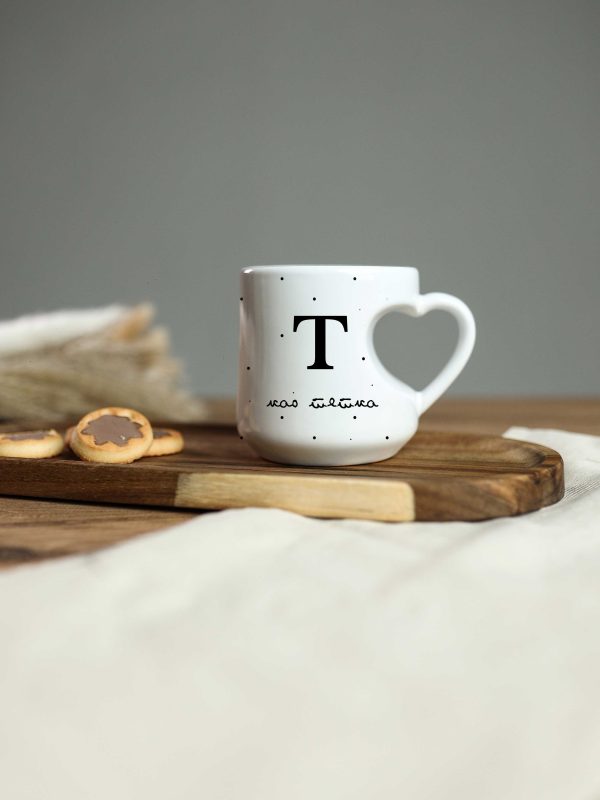 T kao tetka sa ručkom srce šolja