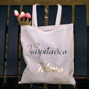 Ceger za vaspitačicu sa imenom i zlatnom štampom